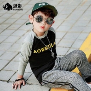 逛步 120-160cm 男童 纯棉 长袖T恤