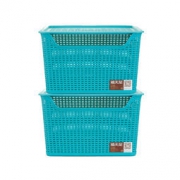 Citylong 禧天龙 塑料收纳篮 2个装大号 蒂梵蓝24L 7137 *6件