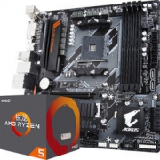 GIGABYTE 技嘉 B450 AORUS M 主板+AMD 锐龙 5 2600X 处理器 板U套装