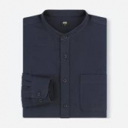 UNIQLO 优衣库 406591 男士斜纹立领衬衫
