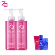 资生堂姬芮(Za）净颜两用卸妆油套装（卸妆油100ml*2+送3件赠品随机发送)