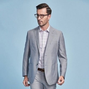 80%羊毛+20%桑蚕丝！Youngor 雅戈尔 男士 格子西服外套4F31