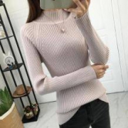 艾慕羽 女士半高领毛衣 S-XL码