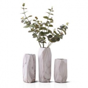 Hoatai Ceramic 华达泰陶瓷 北欧家居装饰品陶瓷花瓶摆件 石纹几何款 大号