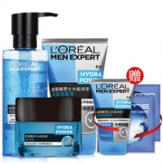 L'OREAL PARIS 巴黎欧莱雅 男士洗面奶水能套装 洁面100ml+水凝露120ml+强润霜50ml
