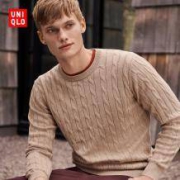 双11预售： UNIQLO 优衣库 411359 男士纽花圆领针织衫