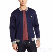 限XL码，Lyle & Scott 苏格兰金鹰 Contrast Rib 男士纯棉拼色休闲夹克 prime会员凑单免费直邮