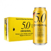 奥丁格旗下 5.0自然浑浊型小麦白啤酒500ml*24听整箱装