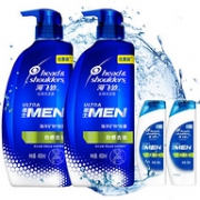 450ml*2送80ml*2，Head & Shoulders 海飞丝 男士劲感去油洗发露