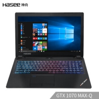 Hasee 神舟 精盾 KINGBOOK T97C 15.6英寸笔记本电脑（i7-7700HQ、16GB、1TB+128GB、GTX 1070 8G Max-Q）