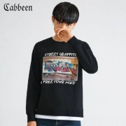 2018年新款，Cabbeen 卡宾 男士时尚印花潮牌港风卫衣
