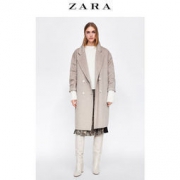 11日0点、双11预告： ZARA 04070224711 女士双排扣羊毛长款大衣