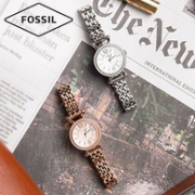 神价格！杨紫同款！化石 Fossil   Georgia系列 玫瑰金色钢表带 女D形镶钻石英表