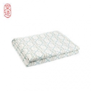 京东PLUS会员：京造 蚕丝夏被 100%蚕丝空调被 可水洗印花薄被 200x230cm 湖绿色