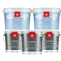 TIKKURILA 芬琳漆  北极雪超白内墙面漆9L*2+威玛底漆3L*3优惠套装