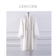 LENCIER 兰叙 圣托里尼纯棉针织浴袍 *2件