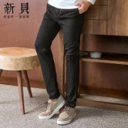 新贝 秋季新款 男子磨毛长裤