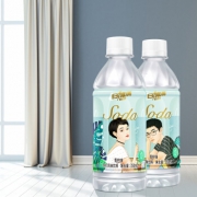 日加满忻动 青柠味 苏打水饮料 350ml*15瓶*2箱