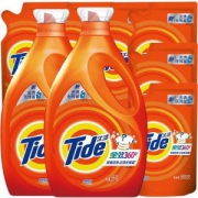 Tide 汰渍 全效360度 洗衣液  3kg*2+500g*6袋+赠品