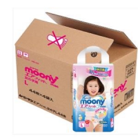 moony 尤妮佳 女婴用拉拉裤 L44片 4包装 *2件