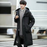 吉普盾 男士中长款羽绒服