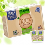 凑单品：C&S 洁柔 自然木黄色纸 加厚4层面巾纸 4层*6片*24包