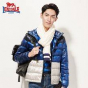 龙狮戴尔 男士短款连帽羽绒服