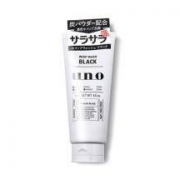 日本进口 资生堂(SHISEIDO) uno吾诺 男士洗面奶 黑色款 130g