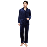 超级会员：网易严选 男式珊瑚绒家居服套装（上衣+裤子） 187.6元包邮（需用券）