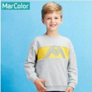 MARCOLOR 马卡乐 男童纯棉条纹几何印花卫衣 2色