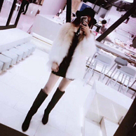 第86期团购：Anne Klein 女士绒面高筒靴