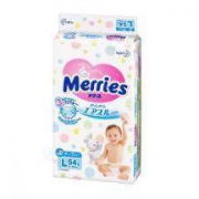 花王 (Merries) 妙而舒 婴儿纸尿裤 大号L54片 （9kg-14kg）