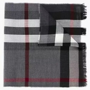 23日0-2点：BURBERRY 博柏利 中性经典格纹羊绒羊毛混纺围巾