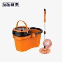 23日0点： 当当优品 不锈钢免手洗拖把 橘色（赠两个拖把头）