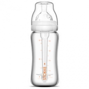 京东PLIUS会员：思拓科 婴儿宽口玻璃奶瓶 260ml 白色 *2件