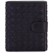 BOTTEGA VENETA 宝缇嘉 382576 V001N 1000 女士羊皮短款按扣钱包