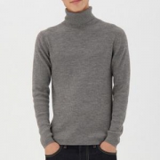 双11预告：MUJI 无印良品 M6AA901 男士高领羊毛衫