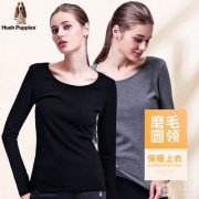 Hush Puppies 暇步士 女款圆领修身打底衫 多色