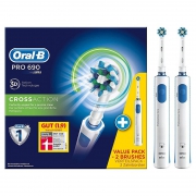 欧乐B（Oral-B）  Pro 690 充电式电动牙刷 2支装