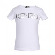 KENZO KIDS 高田贤三 KL10188 01 3A  女童白色棉质圆领短袖T恤