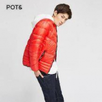 拉夏贝尔旗下 POTE 男士90灰鸭绒立领短款轻薄羽绒服 3色