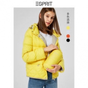 双11预售：ESPRIT 088EE1G045 女士轻薄连帽短款鸭绒羽绒服