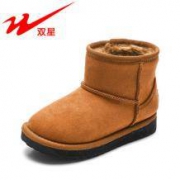 双星 儿童加绒防滑雪地靴