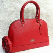 COACH 蔻驰 女士 Signature真皮小号贝壳包