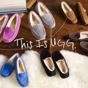 UGG   Ansley 女士羊毛内衬平底豆豆鞋