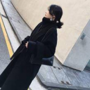 漫林 赫本风秋冬中长款加厚毛呢外套