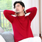 大额优惠券！鄂尔多斯  100%山羊绒衫男士套头打底衫