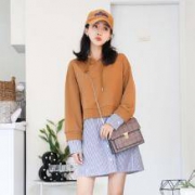 双11预告：韩都衣舍 女装假两件连帽短款chic连衣裙