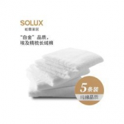 SOLUX 松霖 长绒棉柔软运动全棉毛巾5条装 纯白 80*33cm *5件