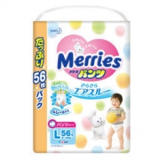Merries 妙而舒 婴儿拉拉裤 L56片 *3件
